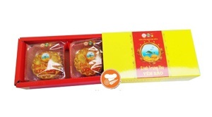 Bánh trung thu Yến Sào hộp 2 bánh x 120gr (1 Nhân mềm, 1 thập cẩm)