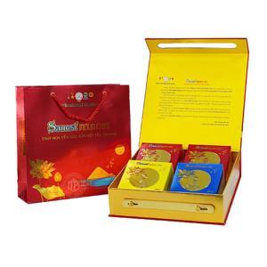Bánh trung thu Yến Sào hộp 4 bánh x 200gr ( 2TC - 2M)