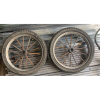Bánh xe bò, xe cải tiến tự chế loại 14 nan lắp trục bi 6205