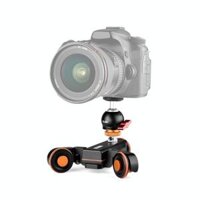 Bánh xe camera Yelangu L4X-BC Dolly II Electric Track Slider 3 bánh video ròng rọc cuộn Dolly với bóng, tải: 3kg (Đen)
