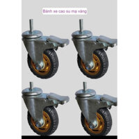 bánh xe cao su 4 inch chịu lực giành cho xe đẩy hàng rong