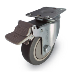 Bánh xe cao su Ethos 273TPY100P01 xoay khóa