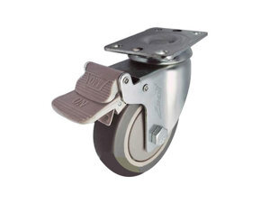 Bánh xe cao su Ethos 273TPY125P01 xoay khóa