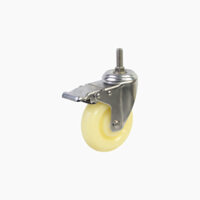 Bánh xe cọc vít nhựa Nylon BXD067 xoay khóa càng inox