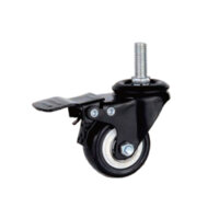 Bánh xe cọc vít nhựa PVC BXD119 xoay có khóa