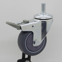 Bánh xe cọc vít nhựa TPR BXD106 xoay có khóa