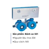 Bánh xe cửa lùa treo kẹp kính ray nhôm