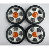 Bánh xe Đầu Kéo Cổng xếp, Bánh xe Cao Su Cổng Xếp kích thước D125mm, Phụ Kiện Cổng Xếp Inox Cổng Xếp