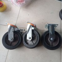 Bánh xe đẩy hàng cao su đúc trục gang 8x2 siêu chịu lực(1 bánh)