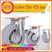 Bánh xe đẩy hàng Cao su - Giảm ồn tối đa - bánh xe đẩy hàng bệnh viện  150mm - SẴN KHO