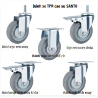 Bánh xe đẩy hàng cao su TPR đường kính 75mm