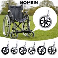 Bánh xe đẩy phía trước xe lăn HOMEIN, Bánh xe mua sắm thay thế 6 / 7 / 8Inch, Đa năng có phuộc trước Cao su chống trượt Xe đẩy du lịch Phụ kiện xe lăn