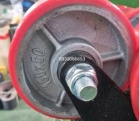 Bánh xe đẩy TRUNG ĐẠT Bánh xe pu gang 150x50mm dùng bac đạn 6203