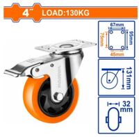 BÁNH XE ĐẨY XOAY 4" CÓ KHÓA WADFOW WJL2343