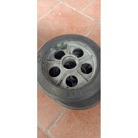 bánh xe gang đúc cao su đặc 23cm lắp vòng bi 6204