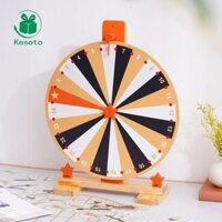 Bánh xe giải thưởng bằng gỗ Để bàn Bánh xe may mắn 24 khe có chân đế Đồ chơi đa chức năng nhẹ Bánh xe Roulette cho bữa tiệc lễ hội