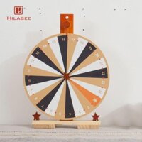 Bánh xe giải thưởng bằng gỗ Để bàn Bánh xe may mắn 24 khe có chân đế Đồ chơi đa chức năng nhẹ Bánh xe Roulette cho bữa tiệc lễ hội