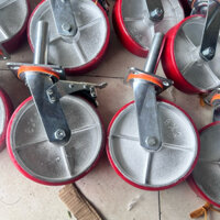 Bánh xe giàn giáo gang đúc,phủ PU phi 200 siêu chịu tải độ bền cao