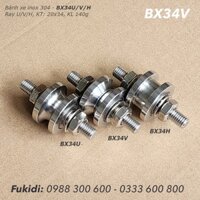 Bánh xe inox 304 KT 20x34, ray U/V/H, tải trọng 90kg  - BX34