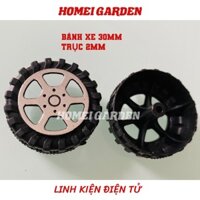 Bánh xe nhựa mini đường kính 30mm trục 2mm mới 100 - HM0130