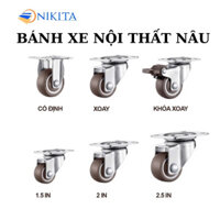 Bánh Xe Nội Thất Mạ Kẽm – 2 Bạc Đạn – Vỏ Cao Su Đặc