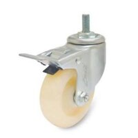 Bánh xe Nylon cọc ren vít xoay thắng kim loại Ethos 256NIY125T10/T06