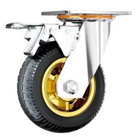 Bánh xe phổ thông có phanh hạng nặng cao su im lặng bánh cố định lái xe đẩy bánh xe bánh xe chịu lực mua lốp ô tô cũ bánh xe hơi Lốp ô tô