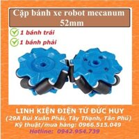 Bánh xe robot mecanum dò line, tự hành 52mm
