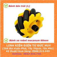 Bánh xe robot mecanum dò line, tự hành 60mm, 80mm