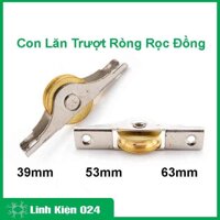 Bánh Xe Ròng Rọc, Con Lăn Trượt Cửa Tủ, Cửa Nhà ,Cửa Lùa Bằng Đồng Nguyên Chất