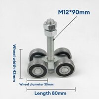 Bánh xe Ròng Rọc Treo Cửa Trượt Chịu Tải Nặng 400kg nhập khẩu Chất Lượng Cao