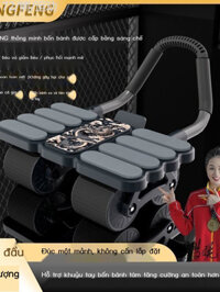 Bánh xe tập bụng bốn bánh có khả năng bật tự động cho nam và nữ, thiết bị tập thể dục giảm cân vùng