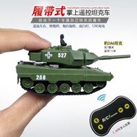 Bánh xích siêu nhỏ mini điều khiển từ xa Leopard 2 chiến đấu Xe tăng quân sự Xe Địa Hình sạc đồ chơi sinh nhật bé trai