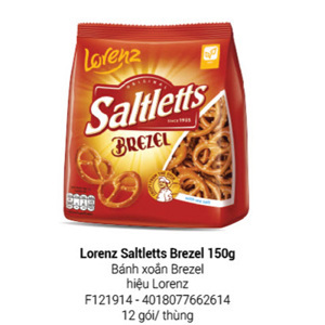 Bánh xoắn Brezel hiệu Lorenz 150g