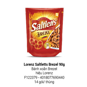 Bánh xoắn Brezel hiệu Lorenz 90g