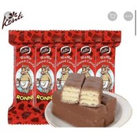 Bánh xốp bò sữa đỏ Ronni phủ socola nhân kem sữa của Nga/700g