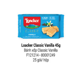 Bánh xốp hương vani Loacker gói 45g