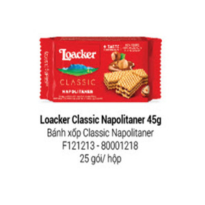 Bánh xốp hương vani Loacker gói 45g