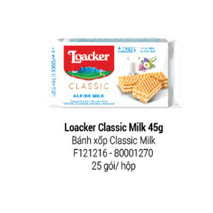 Bánh xốp hương vani Loacker gói 45g