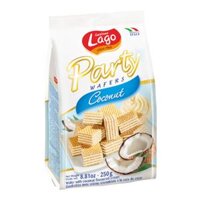 Bánh Xốp Kem Dừa, Party Wafers, Coconut, 8.82 oz (250g) - LAGO