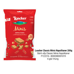 Bánh xốp Loacker Minis Napolitaner 200g