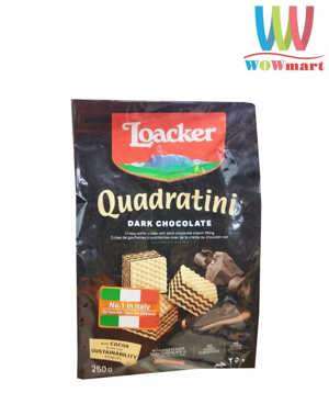 Bánh xốp Loacker Quadratini sô cô la đắng 250g