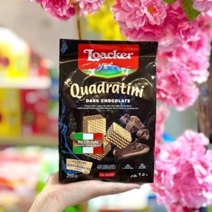 Bánh xốp Loacker Quadratini sô cô la đắng 250g