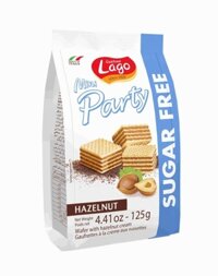 Bánh Xốp Mini Lago SUGAR FREE dành cho người tiểu đường 125g (Hazelnut (ít đắng) Ý