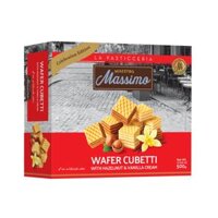 Bánh Xốp Nhân Kem Hạt Phỉ Và Vani Cubetti 500G (2 gói/hộp giấy) - MASSIMO (I0023747)