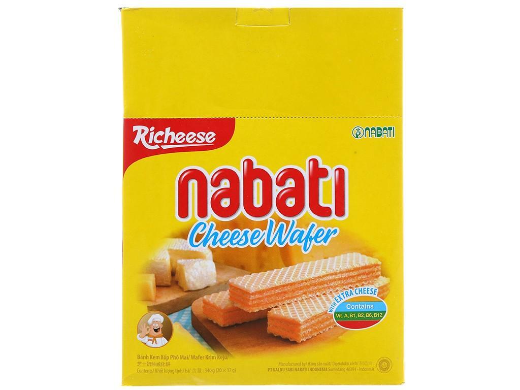 Bánh xốp nhân phô mai Nabati hộp 340g