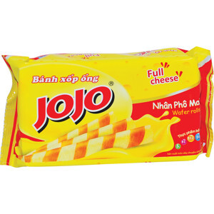 Bánh xốp ống nhân phô mai Jojo gói 125g