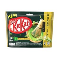 Bánh Xốp Phủ Kem Trà Xanh, Wafer Fingers in Green Tea Confectionery, 8 Thanh (136g) - KITKAT