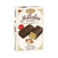Bánh Xốp Phủ Socola Hạt Dẻ, Millefas, Hazelnut Chocolate Wafer Bars, 6 Cái (111g) - BOURBON