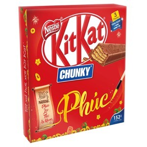 Bánh xốp phủ socola KitKat Chunky gói 114g
